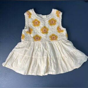 NWT C&C California crochet flower toddler dress